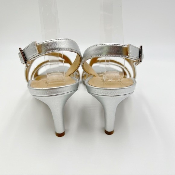 Naturalizer‎ Women's Silver Metallic Glitter Taimi Strappy Dress Sandal Heels 7 - Picture 8 of 15